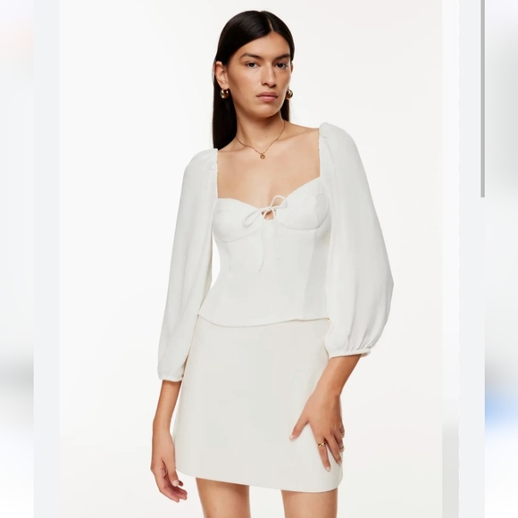 Aritzia Tops - SOLD Aritzia Wilfred Novella Blouse in White